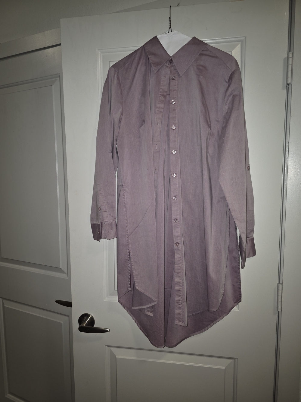 New York & Company Women's Dusty Lavender Button-Down Shirt